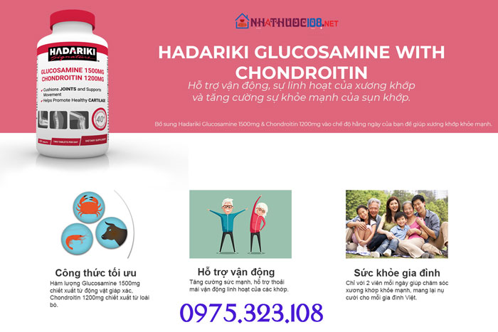 Viên uống bổ khớp Chondroitin Hadariki Signature Glucosamine tốt cho bạn